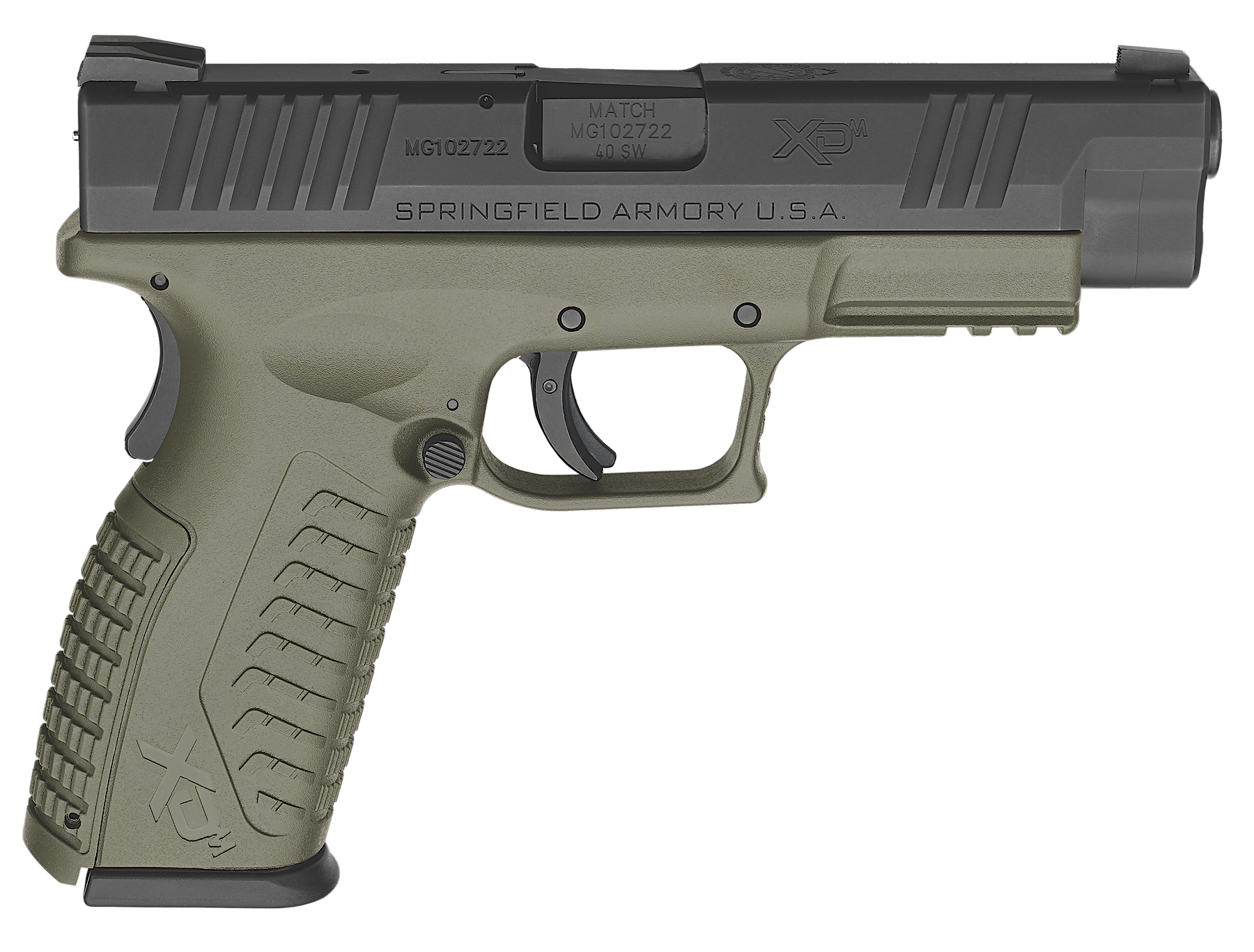 Springfield XDM9231HCSP XDM Standard 9mm 4.5" 19+1 Olive Drab Grip/Black Slide