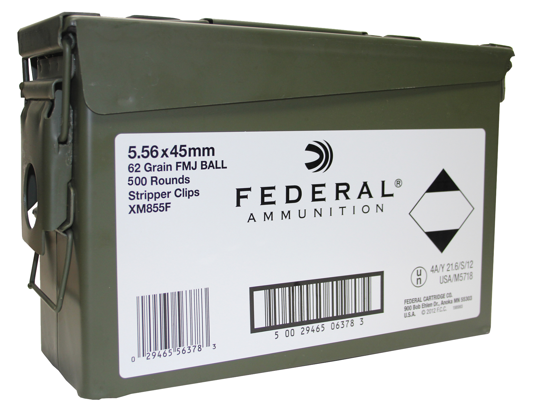 Federal XM855F American Eagle Personal Defense 5.56 NATO FMJBT 62GR ...