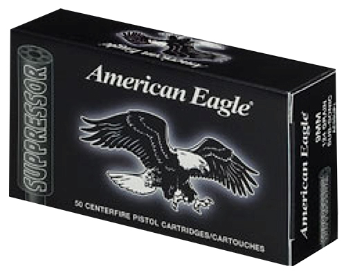 Federal AE9SUP1 American Eagle Suppressor 9mm Luger 124GR FMJ 50Box ...