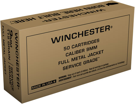 Winchester Service Grade Luger 10 FMJ Ammo