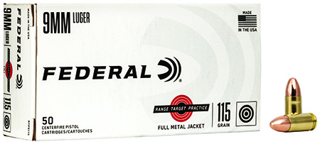 Federal Range And Target Luger FMJ Ammo