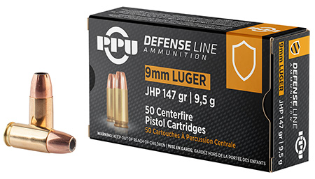 PPU Defense Luger JHP Ammo