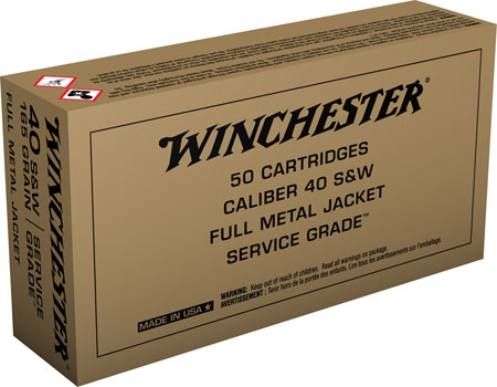 Winchester Service Grade Flat Nose FN 10 FMJ Ammo