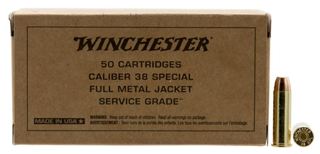 Winchester Service Grade Flat Nose FN 10 FMJ Ammo
