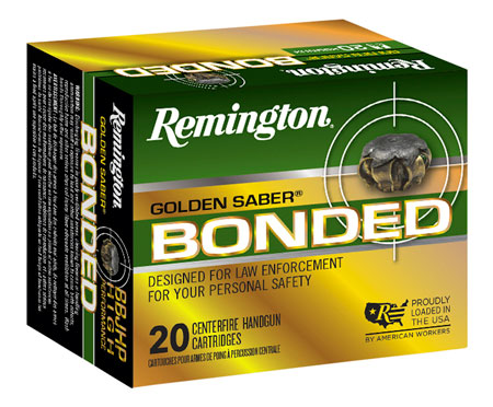 Remington Golden Saber Bonded Luger Brass BB 25 Ammo