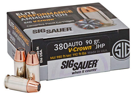 Sig Sauer Elite V-Crown JHP Ammo