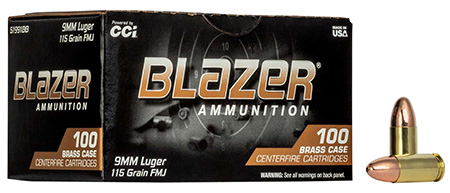 CCI Blazer Brass Luger 5 FMJ Ammo