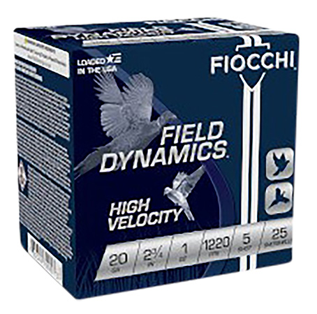 20 Gauge Ammo - Fiocchi Field Dynamics High Velocity 1oz Fiocchi Field Dynamics High Velocity 1oz Ammo