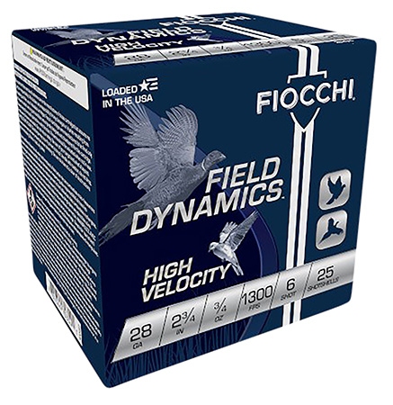 28 Gauge Ammo - Fiocchi Field Dynamics High Velocity 3/4oz Fiocchi Field Dynamics High Velocity 3/4oz Ammo