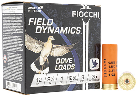 12 Gauge Ammo - Fiocchi Field Dynamics Dove & Quail 1oz Fiocchi Field Dynamics Dove & Quail 1oz Ammo