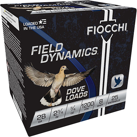 28 Gauge Ammo - Fiocchi Field Dynamics Dove & Quail 3/4oz Fiocchi Field Dynamics Dove & Quail 3/4oz Ammo