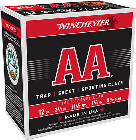 12 Gauge Ammo - Winchester Ammo AA Light Target 1-1/8oz Winchester AA Light Target 1-1/8oz Ammo
