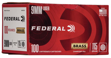 Federal Champion Training Luger FMJ Ammo