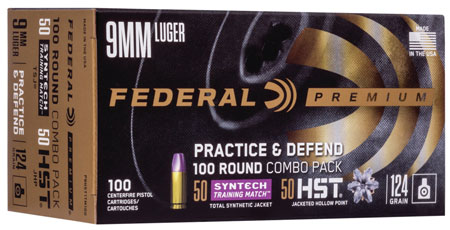 Federal Practice & Defend Luger HSTSynthetic Ammo