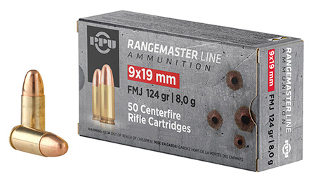 Bulk PPU Rangemaster Target Luger FMJ Ammo