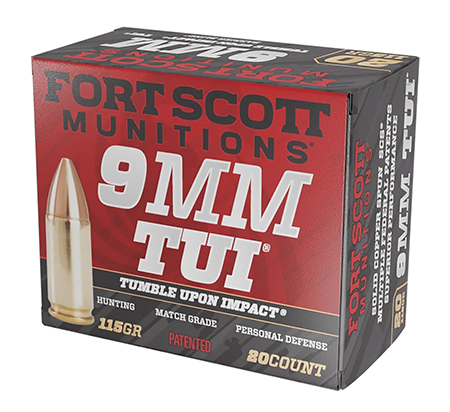 Fort Scott Munitions Tumble Upon Impact TUI Luger SC Spun Ammo