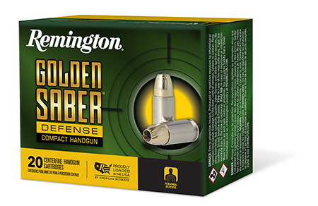 Remington Golden Saber Defense Brass Jacket BJ HP Ammo