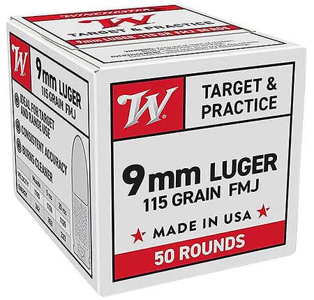 9mm Ammo - Winchester Ammo FMJ Winchester FMJ Ammo