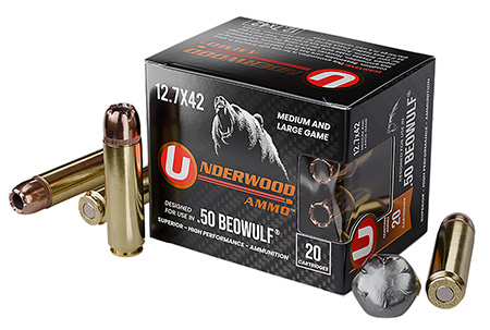 50 Beowulf Ammo - Underwood Ammo XTP JHP Underwood XTP JHP Ammo