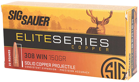 Sig Sauer Elite Copper Hunting JHP Ammo