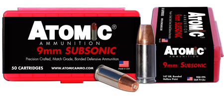 Atomic Subsonic Bonded Match HP Ammo