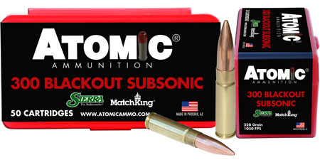 Atomic Subsonic Boat-Tail BT HP Ammo