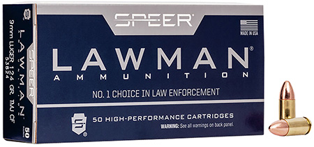 Speer Lawman Clean Fire Luger TMJ Ammo