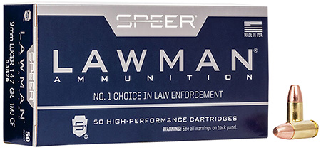 Speer Lawman Clean Fire Luger TMJ Ammo