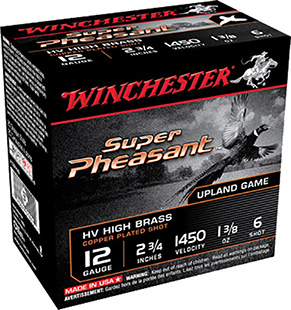 Winchester Super Pheasant HV High Brass Copper Plated 1-3/8oz Ammo