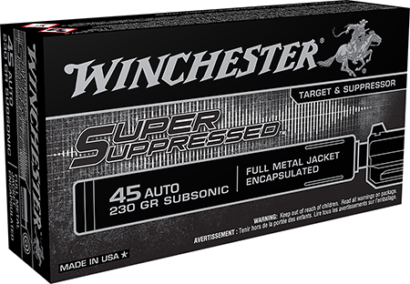 Winchester Super Suppressed Subsonic Encapsulated 10 FMJ Ammo