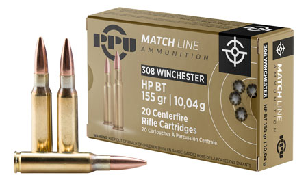 PPU Match Boat-Tail BT HP Ammo