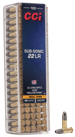 CCI Subsonic Lead L HP Ammo