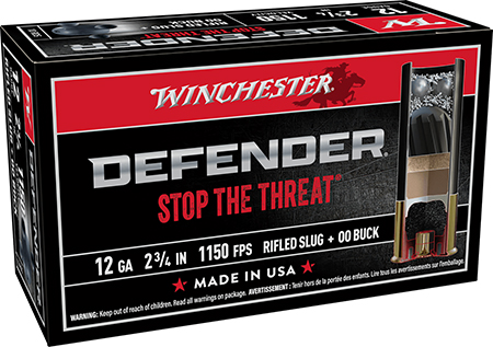 Winchester Defender Rifled Plated Buck 1oz Ammo