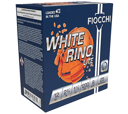 Fiocchi Exacta Target White Rino Lite 1-1/8oz Ammo