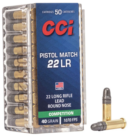 CCI Competition Pistol Match Lead L RN Ammo