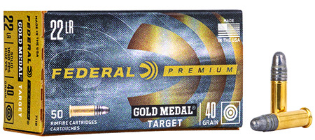 Federal Premium Gold Medal Lead L RN Ammo