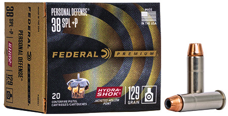 Federal Premium Personal Defense Hydra-Shok JHP +P Ammo