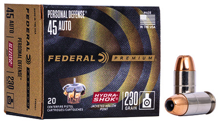 Federal Premium Personal Defense Hydra-Shok JHP Ammo