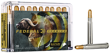 375 H&H Mag Ammo - Federal Premium Safari Cape-Shok Trophy Bonded Sledgehammer Solid Federal Premium Safari Cape-Shok Trophy Bonded Sledgehammer Solid Ammo