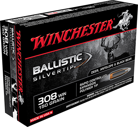 Ammo Ballistic Silvertip Winchester Rapid Controlled Expansion Polymer Tip 10 Ammo