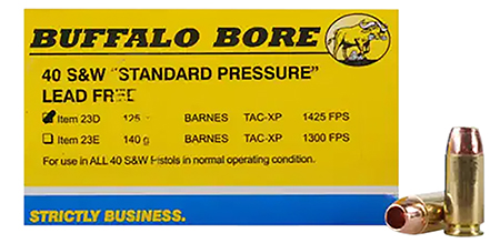 Buffalo Bore Standard Pressure Strictly Business Barnes TAC-XP Lead Free Ammo