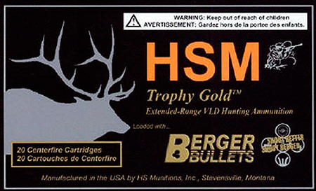 HSM Trophy Gold Match Hunting Very Low Drag Ammo