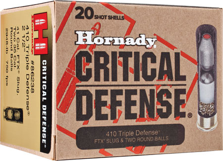 Hornady Critical Defense Triple Gauge Balls FTX Ammo