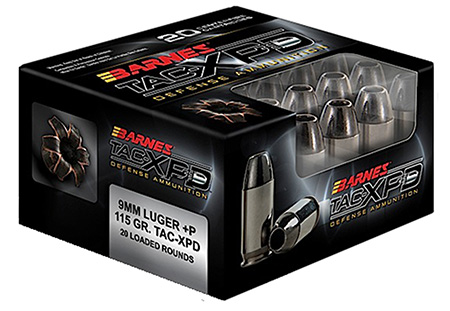 Barnes TAC-XPD Defense Luger TAC-XP +P Ammo