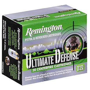 Remington Ultimate Defense Brass Jacket BJ HP Ammo