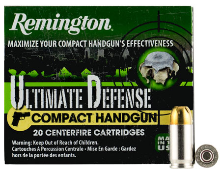Remington Ultimate Defense Brass Jacket BJ S HP Ammo