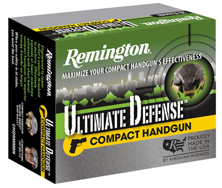 Remington Ultimate Defense Compact Brass Jacket BJ 25 Ammo