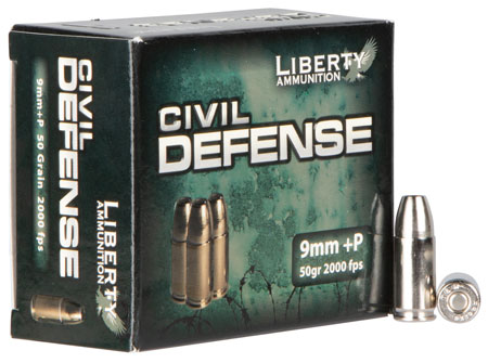 Liberty Civil Defense Luger Lead-Free Fragmenting LFF HP Ammo