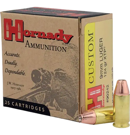 Hornady Custom Luger XTP Jacket HP Ammo