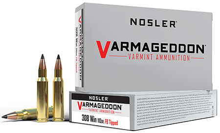Nosler Varmageddon Flat Base Tipped Ammo